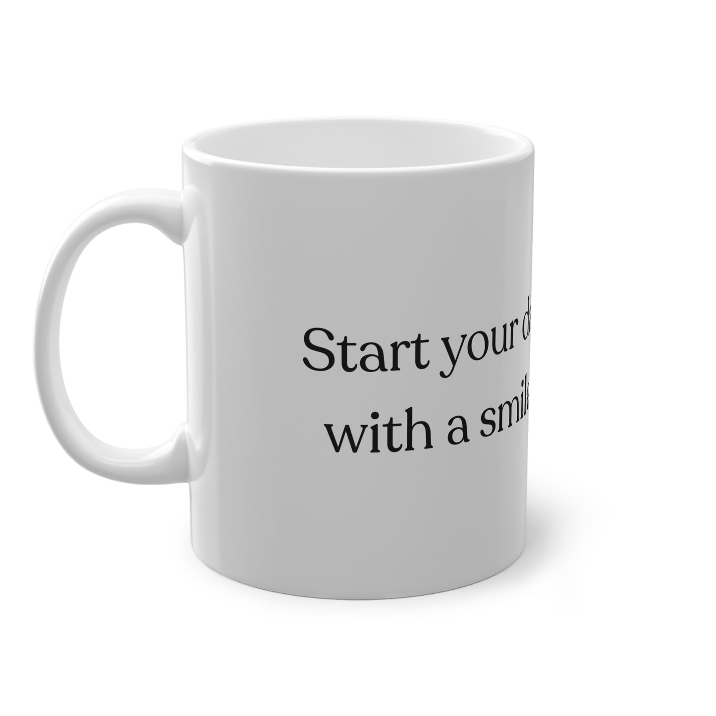 Shiba: Start your day with a smile. Mug (EU) 11oz Ceramic