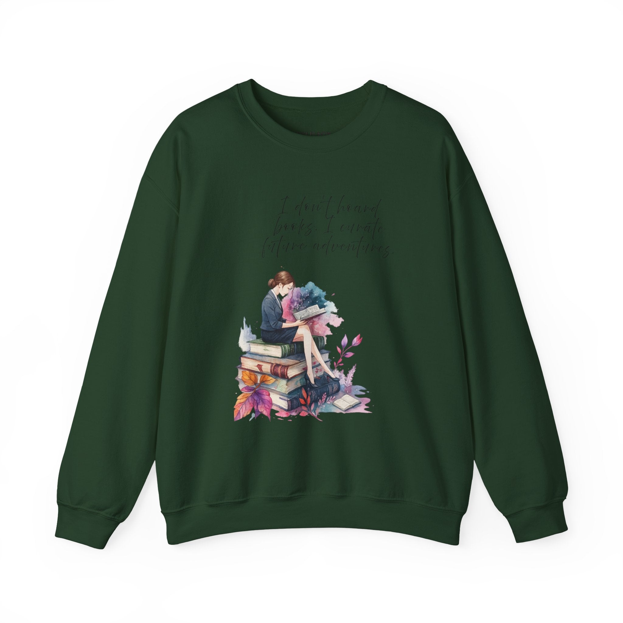 "I don`t hoard books. I curate future adventures"  (US) Crewneck Sweatshirt