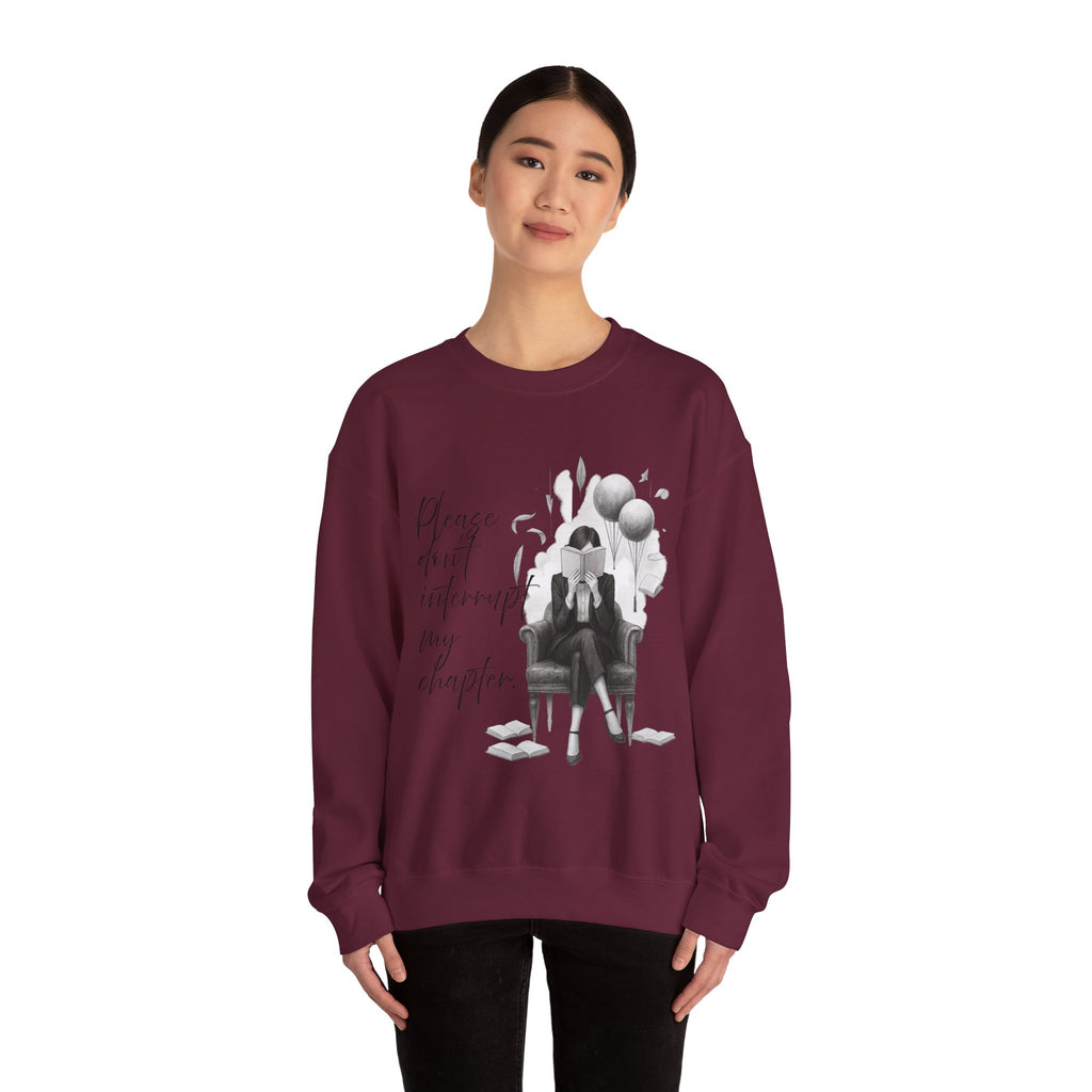 "Please don`t interrupt my chapter" (1) (EU) Crewneck Sweatshirt
