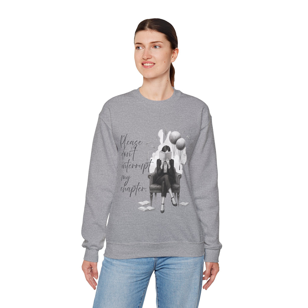 "Please don`t interrupt my chapter" (1) (EU) Crewneck Sweatshirt