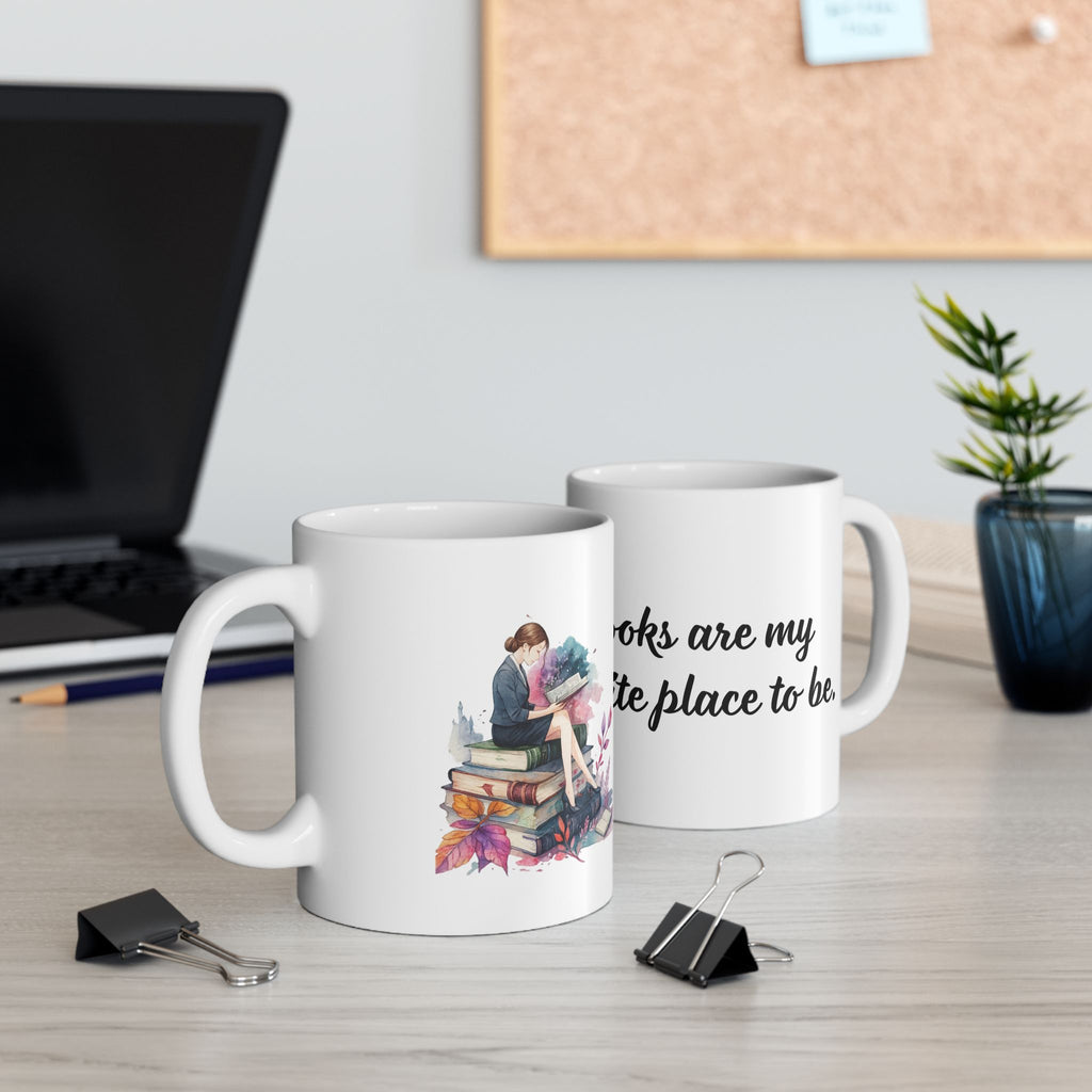 Books are my favourite place to be – Inspirational Reader Mug (11oz & 15oz)