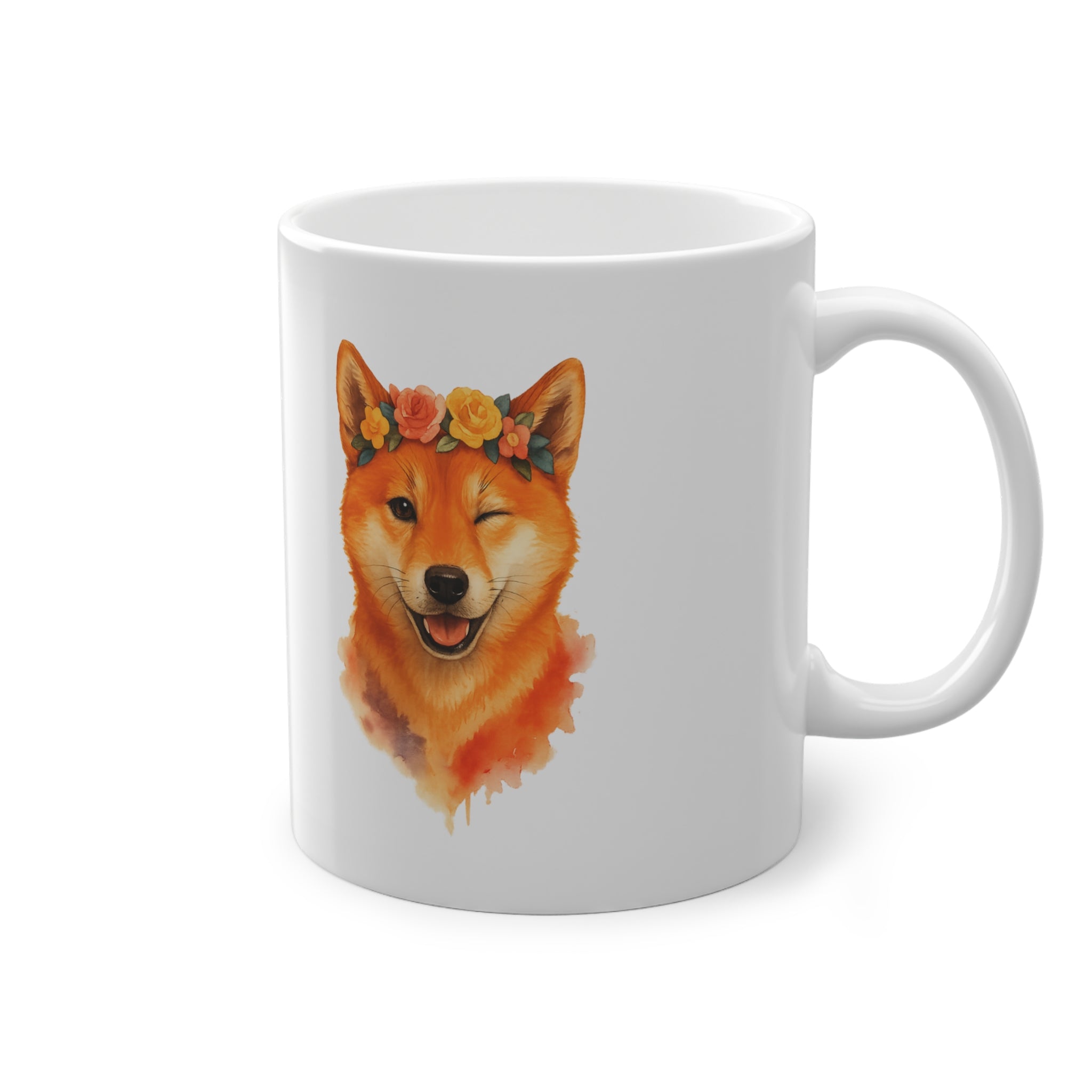Shiba: Start your day with a smile. Mug (EU) 11oz Ceramic