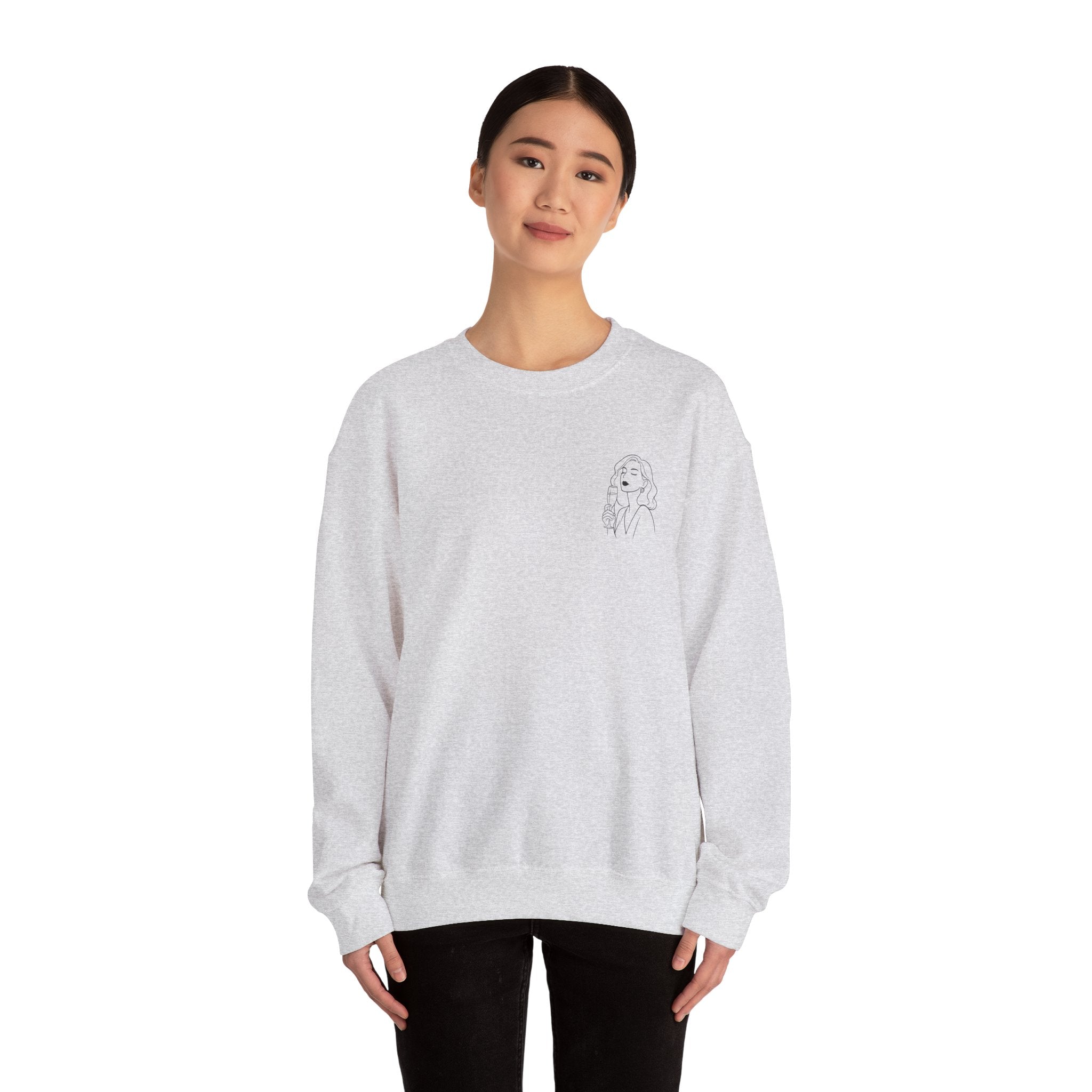 Champagne: because reality tastes better with bubbles. Sweatshirt (EU)