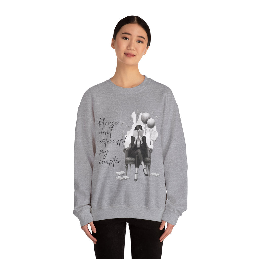 "Please don`t interrupt my chapter" (1) (EU) Crewneck Sweatshirt