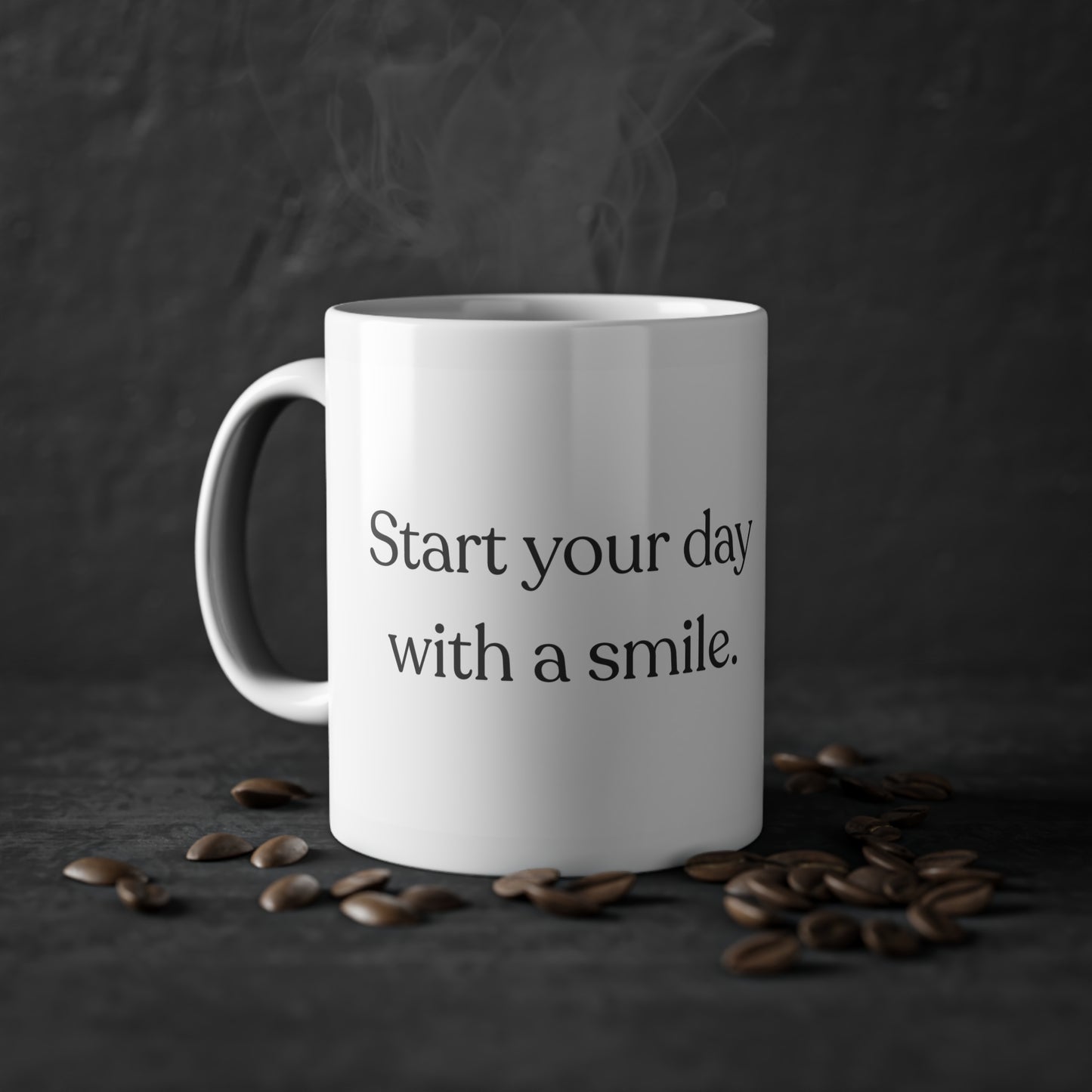Shiba: Start your day with a smile. Mug (EU) 11oz Ceramic
